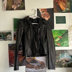 Free people faux leather jacket